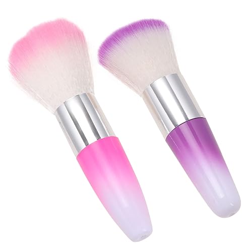 DINHEAROM 2stücke Nagelpuderreiniger Mit Nagelbürste Für Nailart Staubentfernung Wolle Bürste Diy Maniküre Werkzeug von DINHEAROM