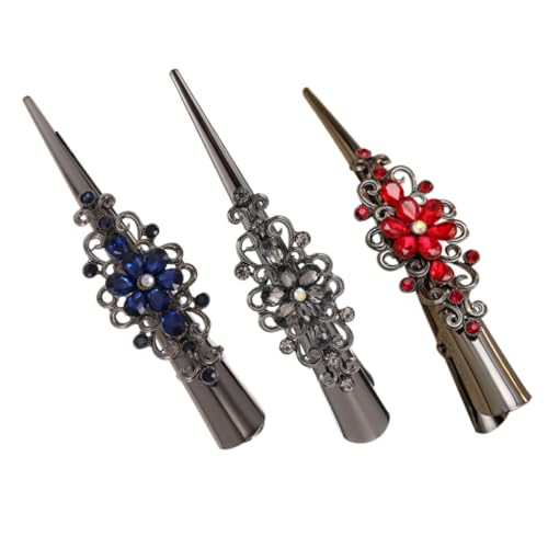 DINHEAROM 3stücke Haarspangen Entenschnabel Für Mädchen Retro Haarklammer Zum Binden Haar Clips Rutschfest Für Dickes Und Dünnes Haar von DINHEAROM