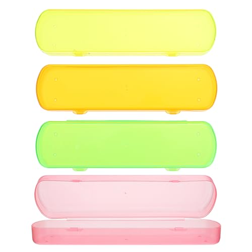 DINHEAROM 4Stücke Tragbare Zahnbürstenbox Transparentes Staubdichtes Etui für Reisen Business Camping Hochwertiger Zahnpasta Organizer mit Perfektem Schutz für Ihre Zahnbürste von DINHEAROM