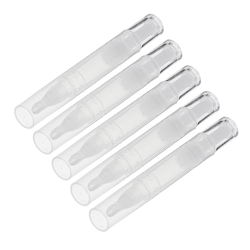 DINHEAROM 5 Stücke 5ml Leere Lip Gloss Flaschen Nachfüllbar Lippenstift Selbstgemacht Tuben für Kosmetik Reisetauglich Transparent für Lippenöl und Lippenfärbemittel von DINHEAROM