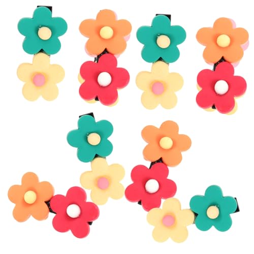 DINHEAROM 8 Stck. Blume Haarnadel Mini-Haarspangen Kinderhaaraccessoires für Mädchen Haarspangen für Mädchen haarschmuck Mini -Haarkrallen Friseur Plastik von DINHEAROM