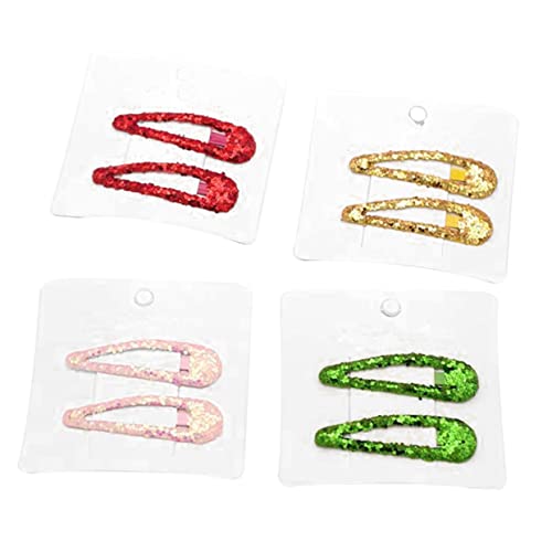 DINHEAROM 8stücke Haarnadeln in Gold Mit Glitzer-pailletten Druckknopfspangen Für Mädchen Und Bunte Haarspangen Für Party Und Tanz von DINHEAROM