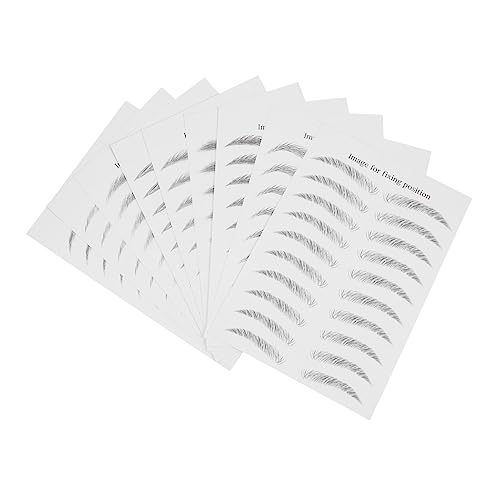 DINHEAROM 9 Blätter Augenbrauen Tattoos Aufkleber Wasserfeste Transfer Sticker für Natürliche Haarähnliche Augenbrauen Einfach Anzuwenden und Wiederverwendbar von DINHEAROM