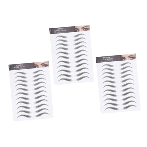 DINHEAROM 3blätter Augenbrauenaufkleber Haarähnlich Wasserfest Kosmetik Für Falsche Augenbrauen Make-up-tool Nachahmung Augenbraue Aufkleber Praktisch Schnell von DINHEAROM
