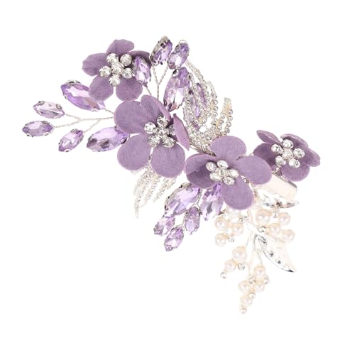 DINHEAROM Braut Haarnadeln mit Funkelnden Strasssteinen und Blumen Perlenimitat Haarclips für Frauen und Mädchen Hochzeits Accessoires für Besondere Anlässe von DINHEAROM