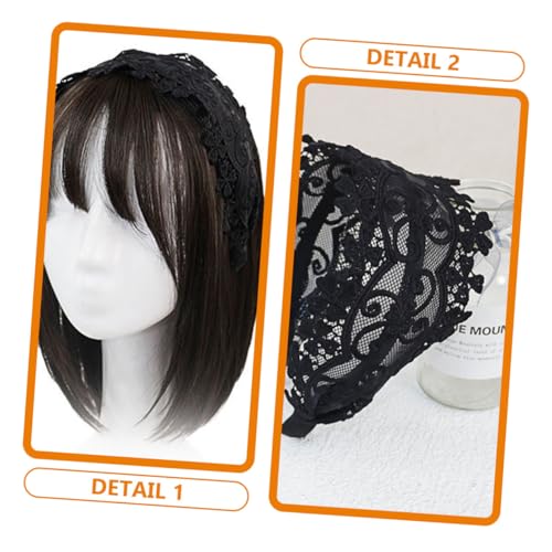 DINHEAROM Breites Spitzen Haarband Damen Eleganter Haarschmuck für Party Leichter Stirnband mit Floralem Design Modischer Haarreifen für Frauen Vielseitig zum Fixieren und Dekorieren DINHEAROM Breites Spitzen Haarband Damen Eleganter Haarschmuck für Party Leichter Stirnband mit Floralem Design Modischer Haarreifen für Frauen Vielseitig zum Fixieren und Dekorieren von DINHEAROM