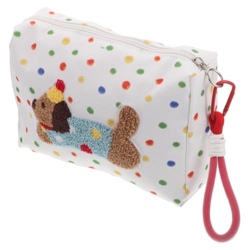 DINHEAROM Cute Dog Design Makeup Organizer Tragbare Kosmetiktasche Für Reisen Auto Und Zuhause Multifunktionale Handtasche Mit Ausreichend Stauraum Für Kosmetik Und Reiseutensilien von DINHEAROM