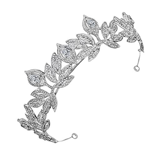 DINHEAROM Hochzeitskrone Barockkopfschmuck Stilvolle Strass Haar Dekoration Geburtstagskopfbedeckung Weibliche Tiara Aus Legierung Kopfschmuck Für Bräute Und Frauen von DINHEAROM