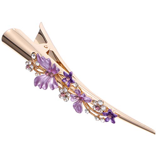 DINHEAROM Weibliche Haarspange Blumendesign Entenschnabel Clip Groß Retro Haarklammer Für Damen Und Mädchen Leichte Und Angenehme Haaraccessoires von DINHEAROM