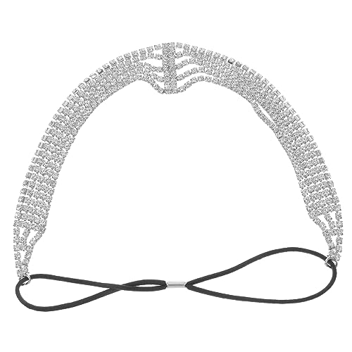 DINHEAROM Multi Layered Rhinestone Headband Für Damen Elastisches Haarband Für Hochzeiten Partys Und Besondere Anlässe Handgefertigter Brautschmuck von DINHEAROM