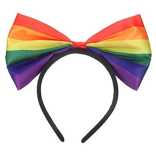 DINHEAROM Regenbogen Pride Haarreif Damen mit Großem Schleifen Bowknot Elastisches Bequemes Stirnband für Alltag Party und Festival Modisches Accessoire Lebendigen Farben DINHEAROM Regenbogen Pride Haarreif Damen mit Großem Schleifen Bowknot Elastisches Bequemes Stirnband für Alltag Party und Festival Modisches Accessoire Lebendigen Farben von DINHEAROM