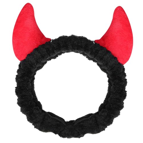 DINHEAROM Rotes Teufelshorn Stirnband aus Plüsch Weiches Haarband für Gesichtswäsche und Hautpflege Elastisches Spa Haarband für kein Haarschaden Komfortabler Sitz DINHEAROM Rotes Teufelshorn Stirnband aus Plüsch Weiches Haarband für Gesichtswäsche und Hautpflege Elastisches Spa Haarband für kein Haarschaden Komfortabler Sitz von DINHEAROM