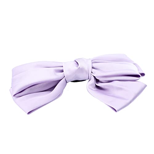 DINHEAROM Stilvolle Satin Haarschleife Haarspange Für Hochzeiten Kinder Damen Flieder Krokodilklemmen Vielseitig Einsetzbar von DINHEAROM