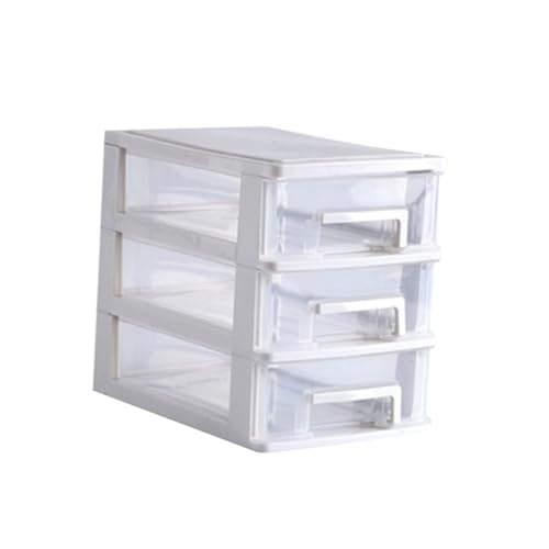 DINHEAROM Schubladenbox Weiß Und Transparent Schreibtisch-aufbewahrungsbox Aufbewahrungsorganisator Aufbewahrungsbox Für Kosmetik Und Kleinigkeitenhalter Kunststoff Organizer Für Mini-kosmet von DINHEAROM