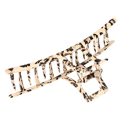 DINHEAROM Stilvolle Haarklammer Damen Vintage Leopard Muster Große Haarspange 12cm Rutschfestes Design Für Frauen Für Daily Styling Und Duschhaare von DINHEAROM
