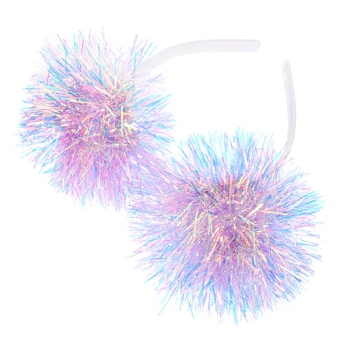 DINHEAROM Stirnband mit Glitzer Pompon Leichtes Haarband für Karneval Halloween Bühne Modisches Accessoire für Mädchen Einfach zu Tragen und Vielseitig Einsetzbar von DINHEAROM
