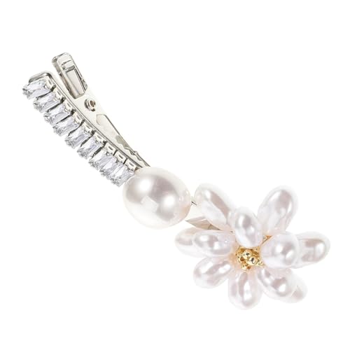 DINHEAROM Süße Kunstperlen Entenbill Haarspangen für Hochzeiten Partys Rutschfester Haaraccessoire für Mädchen Vielseitig Einsetzbar von DINHEAROM