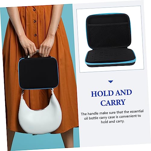 DINHEAROM Tragbare Ätherische Öle Aufbewahrungstasche mit Fächern für Flaschen Organizer mit Reißverschluss und Griff Schutz für Nagellack und Kleine Fläschchen Praktischer Reise Organizer von DINHEAROM