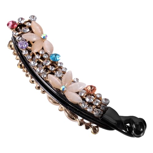 DINHEAROM Vintage Großer Banane Haarclip mit Strass und Katzenauge Robuster Haarklammer für Dickes und Lockiges Haar Eleganter Pferdeschwanz Clip für Damen Wiederverwendbares Styling DINHEAROM Vintage Großer Banane Haarclip mit Strass und Katzenauge Robuster Haarklammer für Dickes und Lockiges Haar Eleganter Pferdeschwanz Clip für Damen Wiederverwendbares Styling von DINHEAROM
