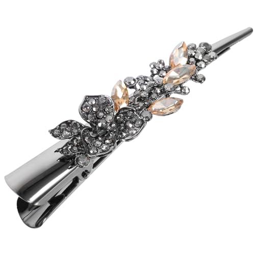 DINHEAROM Retro Blumen Haarklip Für Damen Große Haarklammer Mit Rhinestones Stilvolles Haarschmuck-accessoire Für Mädchen Zu Besonderen Anlässen Wie Hochzeiten Und Geburtstagsfeiern von DINHEAROM