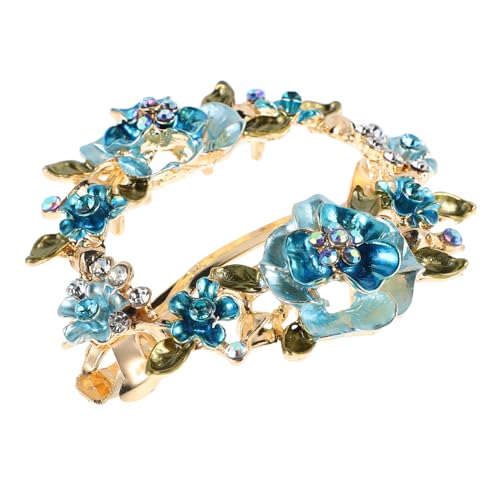 DINHEAROM Vintage Haarspangen Mit Blumenmuster Aus Haarklammern Für Damen Und Mädchen Pferdeschwanzhalter Mit Clip Dutt-haarschmuck Blumenklammer Für Hochzeit Und Alltag von DINHEAROM