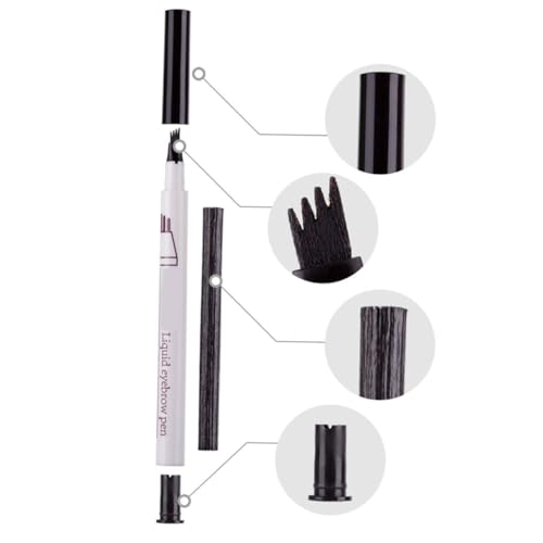 DINHEAROM Wasserfester Augenbrauenstift mit Vier Spitzen Flüssiger Langlebiger Schnell Trocknender Liquid Eyebrow Pen für Natürliche Brauen Schweißresistent Präzise Dunkelgrau DINHEAROM Wasserfester Augenbrauenstift mit Vier Spitzen Flüssiger Langlebiger Schnell Trocknender Liquid Eyebrow Pen für Natürliche Brauen Schweißresistent Präzise Dunkelgrau von DINHEAROM
