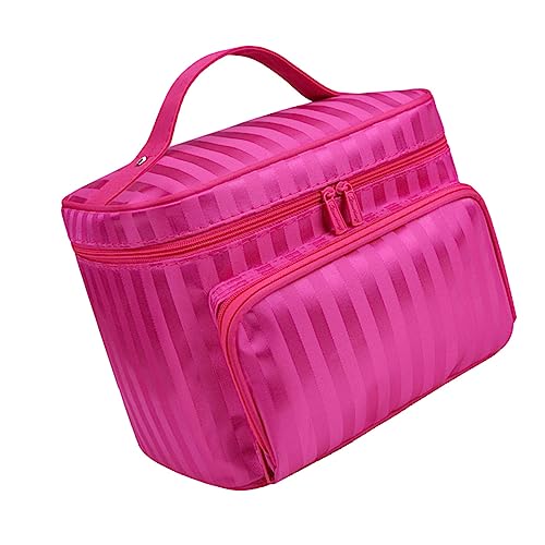DINHEAROM wasserdichte Kosmetiktasche Mit Großem Fassungsvermögen Reißverschluss Koreanisches Streifen-Design Für Reisen Und Outdoor-aktivitäten Für Damen Und Mädchen von DINHEAROM