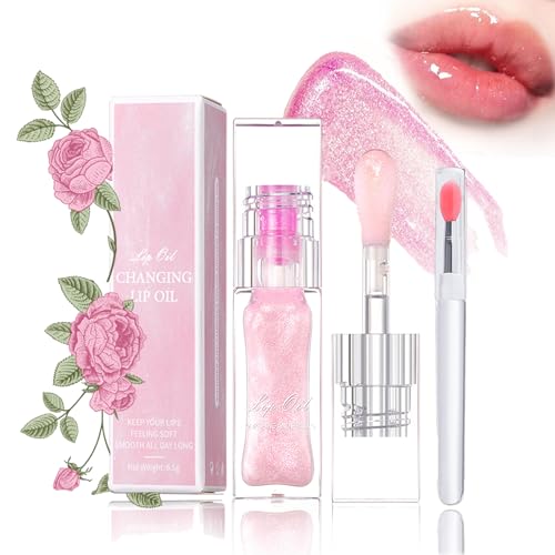 Color Changing Lip Oil, Magic Color Changing Lip Oil, Bossup Color Changing Lip Oil, Color Changing Lip Oil Stain, Magic Changing Lip Oil, Conversion Lip Stain, Long Lasting Nourishing (Pink) von DINNIWIKL