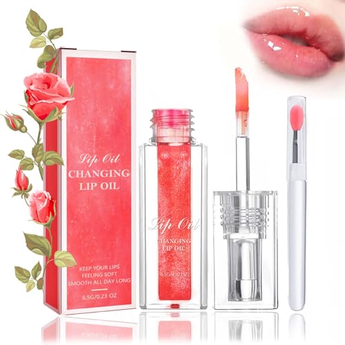 Color Changing Lip Oil, Magic Color Changing Lip Oil, Bossup Color Changing Lip Oil, Color Changing Lip Oil Stain, Magic Changing Lip Oil, Conversion Lip Stain, Long Lasting Nourishing (Red) von DINNIWIKL