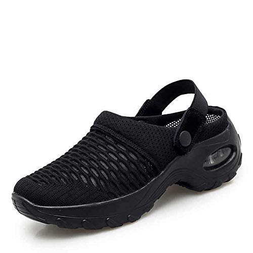 DINNIWIKL Sportliche Sandalen für Damen Sommer Strandschuhe Mode Outdoor Trekking Wandern Casual Sandalen rutschfest Atmungsaktiv Einfach zu tragen Orthopädische Wanderschuhe, Schwarz , 35 EU von DINNIWIKL