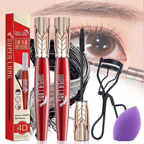 DINNIWIKL Yanquina Mascara, Yanqina Mascara, Yanqina Super Long Mascara, Yanquina 4D Silk Fiber Lash Mascara, 4d Waterproof and Sweat Proof Mascara - Drying and Not Sticky (A-2PCS) von DINNIWIKL