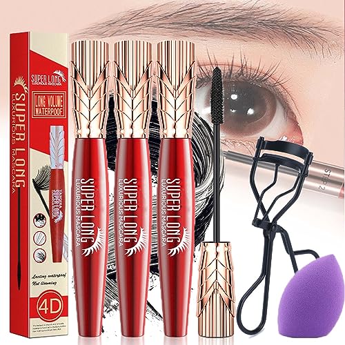 DINNIWIKL Yanquina Mascara, Yanqina Mascara, Yanqina Super Long Mascara, Yanquina 4D Silk Fiber Lash Mascara, 4d Waterproof and Sweat Proof Mascara - Drying and Not Sticky (A-3PCS) von DINNIWIKL