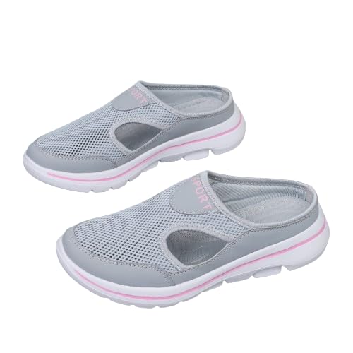 Orthopädische Hausschuhe für Damen, orthopädische Wanderschuhe, Bogenstütze, dicker Boden, bequem, atmungsaktiv, lässig, Slipper, Turnschuhe für Damen, Rosa, 35 EU von DINNIWIKL