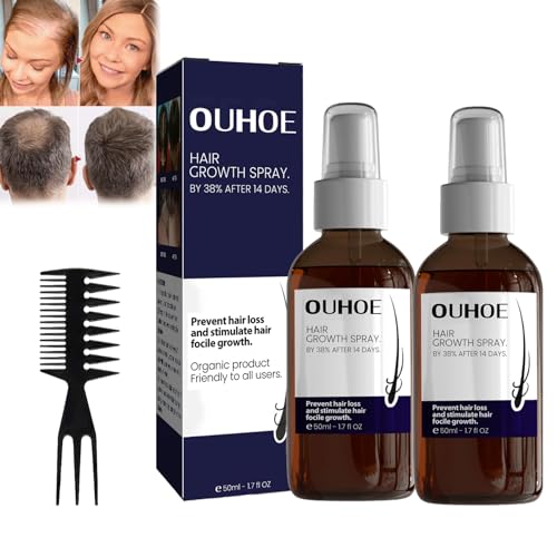 Ouhoe Hair Growth Spray, Ouhoe Stronger and Hair Thickening Spray, Hair Regrowth Treatments for Women & Men (2pcs) von DINNIWIKL