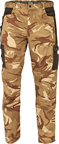 DINOZAVR Crambe Herren Tarnhose Arbeitshose/Cargohose - Strapazierfähig Bundhose - Beige 3XL von DINOZAVR