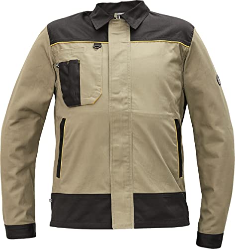 DINOZAVR Cremorne Arbeitsjacke Herren Arbeitsjacke Männer - Bundjacke mit Verstärkung und Multifunktionalen Taschen - Beige 60 von DINOZAVR