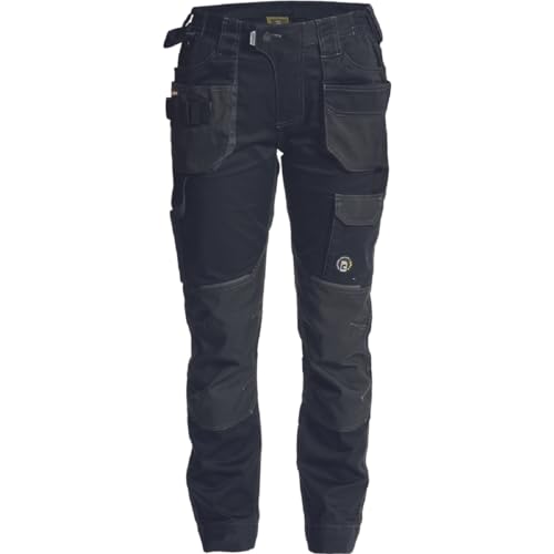 DINOZAVR Dayboro Damen Arbeitshose - Stretch Multi Taschen Moderne Outdoorhose - Schwarz 36 von DINOZAVR