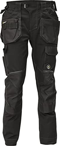 DINOZAVR Dayboro Herren Arbeitshose - Strapazierfähige elastische Bundhose mit Knietaschen - Schwarz 52 von DINOZAVR