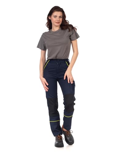 DINOZAVR Fortum Arbeitshose Damen - Arbeitskleidung Damen Baustelle - Cargohose Damen mit Cordura - Dunkelblau 34 von DINOZAVR