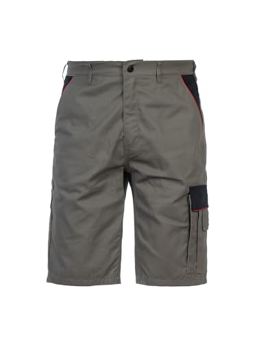 DINOZAVR Fortum Arbeitsshorts - Kurze Arbeitshose Herren - Kurze Arbeitshosen Herren - Herren Cargohose Kurz - Shorts Mit Taschen Herren - Arbeitshose Kurz Herren Grau 60 von DINOZAVR