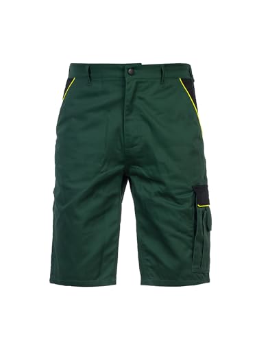 DINOZAVR Fortum Arbeitsshorts - Kurze Arbeitshose Herren - Kurze Arbeitshosen Herren - Herren Cargohose Kurz - Shorts Mit Taschen Herren - Arbeitshose Kurz Herren Grün 50 von DINOZAVR