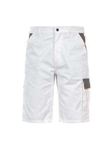 DINOZAVR Fortum Arbeitsshorts - Kurze Arbeitshose Herren - Kurze Arbeitshosen Herren - Herren Cargohose Kurz - Shorts Mit Taschen Herren - Arbeitshose Kurz Herren Weiß 48 von DINOZAVR