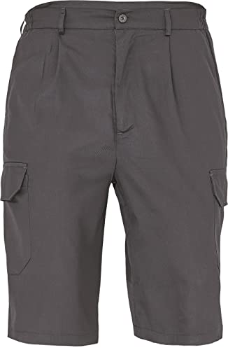DINOZAVR Johan Herren Kurze Arbeitshosen für den Sommer - Shorts mit elastischem Bund - Grau 54 von DINOZAVR