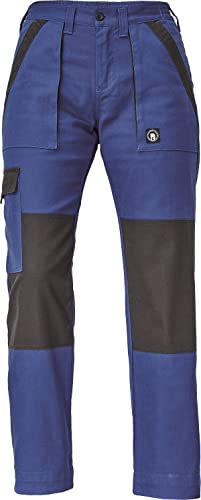 DINOZAVR Max Neo Damen Arbeitshose - Multi Taschen Baumwolle Atmungsaktiv Hose - Blau/Schwarz 40 von DINOZAVR