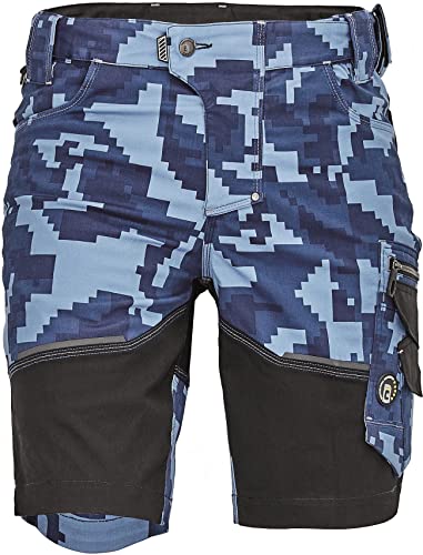 DINOZAVR Neurum Camouflage Herren Shorts - Strapazierfähige elastische Kurze Männer Arbeitshosen für den Sommer mit Multifunktionstaschen - Dunkelblau 54 von DINOZAVR