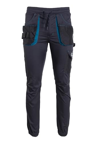 DINOZAVR Revolt Sport Stretch Herren Hose - Stretch Herren Arbeitshose - elastische Männer Bundhose mit Multifunktionstaschen - Anthrazit 3XL von DINOZAVR