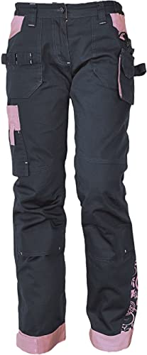 DINOZAVR Yowie Damen Arbeitshose - Stretch Multi Taschen Moderne Outdoorhose - Dunkelblau/Violett 34 von DINOZAVR