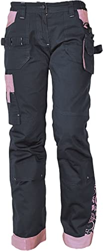 DINOZAVR Yowie Damen Arbeitshose - Stretch Multi Taschen Moderne Outdoorhose - Dunkelblau/Violett 46 von DINOZAVR