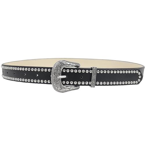 DINSOAVR Gürtel, 2000er Jahre PU-Gürtel, lässiger Nietenbund, Jeansgürtel, Damenhosen, Hosenbund, Shorts, Gürtel für Damen DINSOAVR Gürtel, 2000er Jahre PU-Gürtel, lässiger Nietenbund, Jeansgürtel, Damenhosen, Hosenbund, Shorts, Gürtel für Damen von DINSOAVR