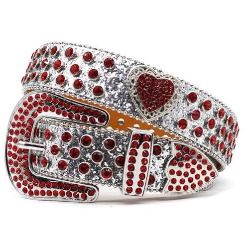 DINSOAVR Gürtel, Taillengürtel, Jeansgürtel, PU-Nieten, lässiger Ceinture Punk-Schmuckgürtel, Straßentanz, glitzernd DINSOAVR Gürtel, Taillengürtel, Jeansgürtel, PU-Nieten, lässiger Ceinture Punk-Schmuckgürtel, Straßentanz, glitzernd von DINSOAVR